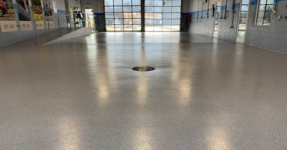 Polyaspartic flooring for car dealerships | Resinwerks