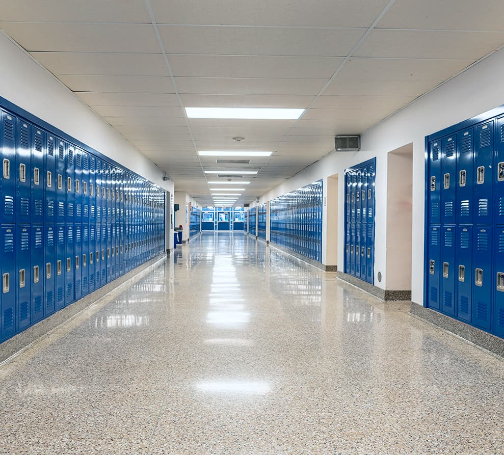 empty_school_hallway_with_blue_lockers